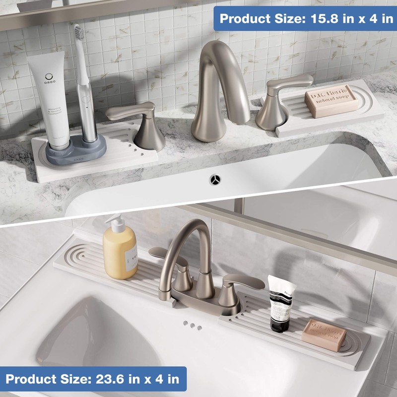 Faucet Mat for Kitchen Sink - Water Absorbing Stone Tray