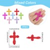 SOFPLATE 1 Box 100Pcs Acrylic Cross Charms Plastic Crucifix Bulk