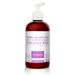 Tierra Mia Organics Face and Body Cream, Lavender, 8 oz.