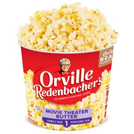 Orville Redenbacher’s Microwave Popcorn + Tub, Movie Theater Butter Flavor, 3.9 oz. (Pack of 12)