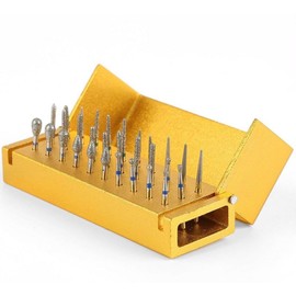 Conjunto de 30 piezas de material dental broca dental carro dental caja de aguja cabeza de molienda dental