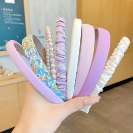 SSyang 8 Pieces Headbands for Women, Hair Bands for Women Different Styles, Head Bands for Women's Hair, Thick Headbands Pearl, Non-Slip, for Ladies, Girls, and Various Hairstyles