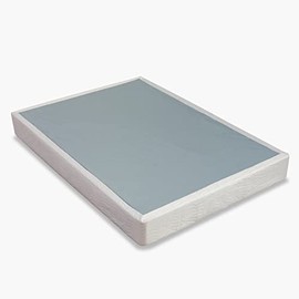 Spring Coil 4.5-Inch Low Profile Mattress Foundation /  Strong Wood Structure/Easy Simple Assembly Box Spring, Twin, Off-White