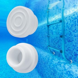 Pack of 2 Pool Ladder Rubber Buffers, Pool Ladder Bumpers, White Pool Ladder Accessories, Swimming Pool Ladder, Rubber Plug, Pool Ladder Bumper, Pool Ladder Rubber Plugs for Swimming Pool Ladders
