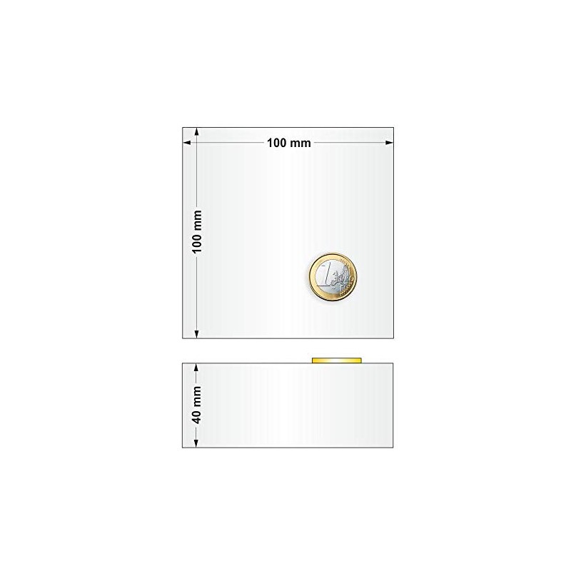 Acrylic Block 100 x 100 x 40 mm Transparent, All-Round