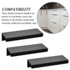 FOCCTS 10pcs 80mm/3.15" Black Curve Edge Pull Handles Concealed Cabinet
