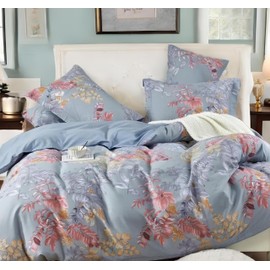 Essina Duvet Cover Set – 3 Pcs King Duvet Cover Set – King Duvet Cover and 2 Pillow Shams – 620 Thread Count – Soft Cotton Duvet Cover King Size – Luxurious Cotton Comforter Cover – Seaweed