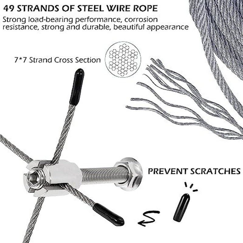 Pssopp Stainless Steel Trellis for Climbing Plants, Trellis Rope System,