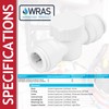 SPARES2GO Emergency Stop Valve 15mm Speed Push Fit 1/4 Turn