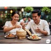 Heavens Tvcz Handmade Bamboo Sticky Rice Serving Basket with Lid
