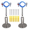 POTONZ Wall Mount Ceiling Mount Pipe Supports,Adjustable Pipe Clamps Stainless