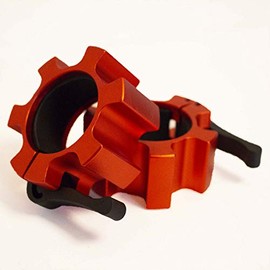 Bodypower Aluminium Quick Release Olympic Collars (Pair) RED