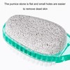 2 Pcs Foot Bristle Brush and Pumice Stone with Handle