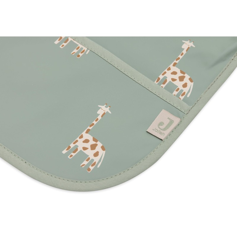 Jollein 029-869-67090 wasserdichtes Lätzchen mit Ärmeln - Jungle Jambo grün