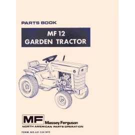 Massey Ferguson MF-12 MF12 Garden Tractor Repair Parts List Book Manual