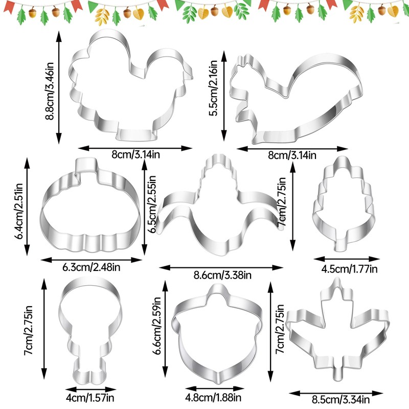 Turkey Leg Cookie Cutter,Turkey Shaped Cookie Cutter,Thanksgiving Cookie Decorating kit,Thanksgiving