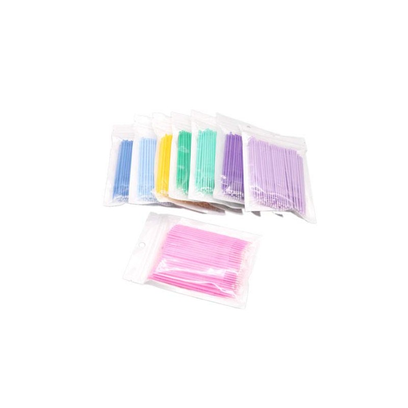 100 PCS Disposable Micro Brush Swab Applicators Eyelash Extension Mascara