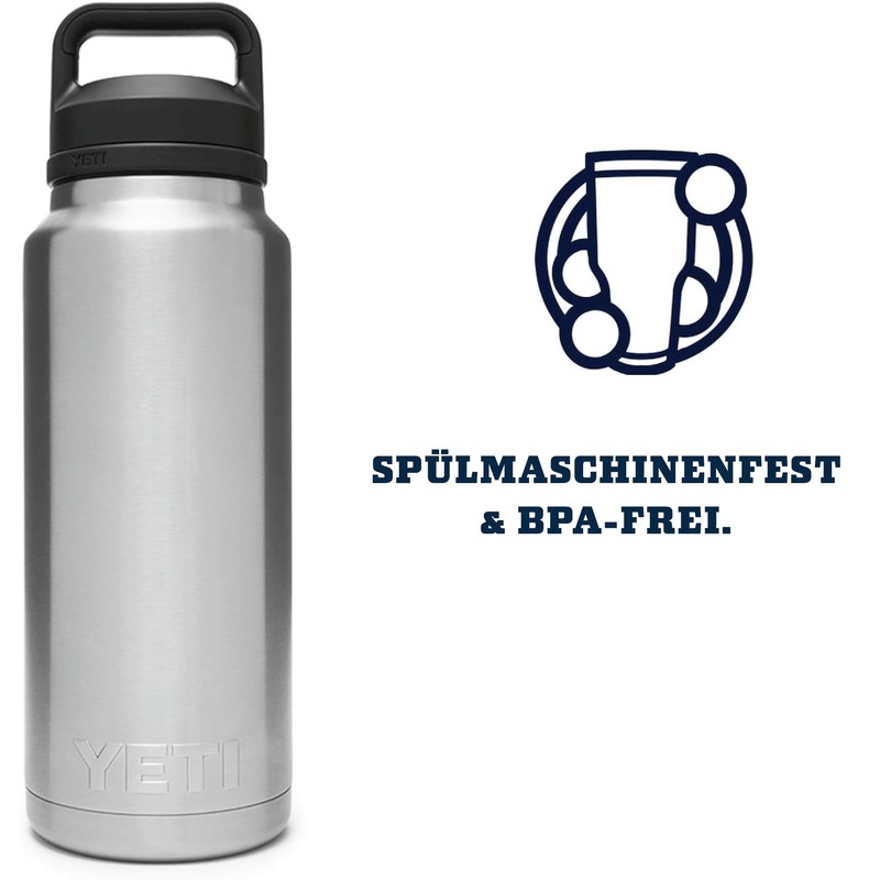 YETI Rambler Bottle with Chug Cap, Stainless Steel, 36 oz