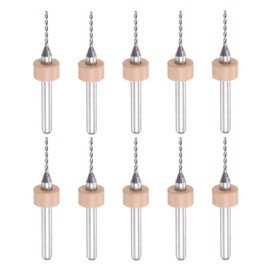 sourcing map Micro PCB Drill Bit Set, 1/8" Shank 1mm Solid Tungsten Carbide CNC Engraving Print Circuit Board Drill Bits Rotary Tool 10pcs