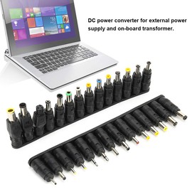 ZIZEV Adaptador de Corriente para Computadora Portátil, Puntas de Adaptador de Corriente CC de 5,5x2,1 Mm, Conector de Alimentación del Adaptador de Fuente de Alimentación Universal,