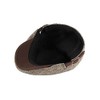 Anshili Men's Flat Cap Women's Checked Ski Hat Newsboy Cap