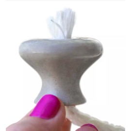 2 pk Ceramic Wick Holder |  Large Ceramic Wick Holder with 10" Fiberglass Wicks