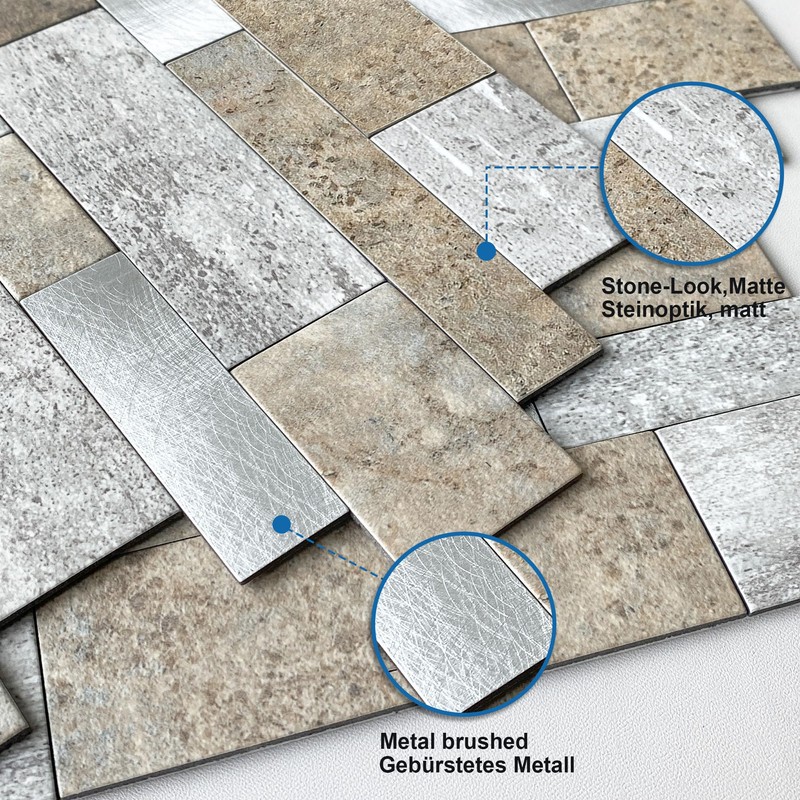 MOFIT Backsplash Tile for Kitchen Peel and Stick Stone Matte