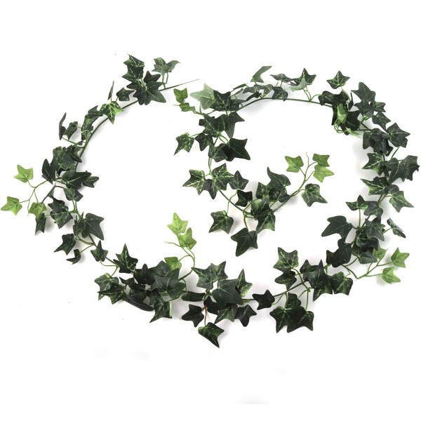 Larksilk Green English Ivy Garland, 6Ft, Detailed Green & Light