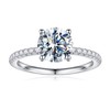 1.5ct Moissanite Promise Rings for Her, D Color VVS1 Clarity