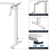 COSTWAY Crank Standing Desk Frame, Manual Hand Crank Workstation Base,