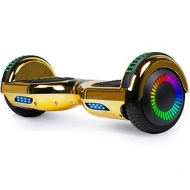 GlareWheel M3 Hoverboard LED Light Bluetooth Chrome Gold