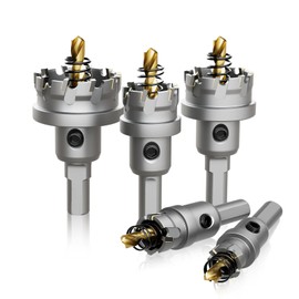 CSOOM 5 Piece Set Carbide Hole Saw, Hole Cutter, Circle Cutter, Cutting Drill Bit is a great DIY tool for drilling wood, metal, stainless steel, aluminum, etc