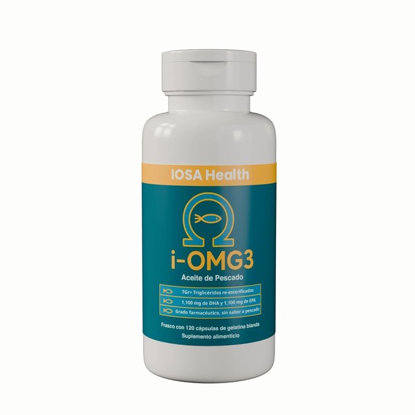i-OMG3 | Omega 3 Premium de Pescado, 120 Cápsulas Blandas