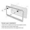 Unbranded 2ps Carbon Fiber License Plate Frame Holder Black For