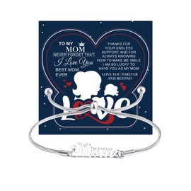 QianSiLi Mothers Day Gifts For Mom Birthday Silver Bracelet For Women Non Tarnish Snake Chain Bracelet Women Anniversary Christmas Gift For Mom Grandma Stepmother