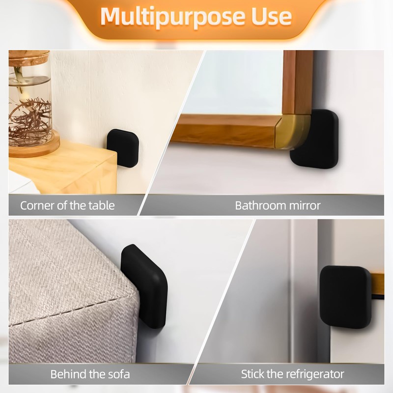 6 PCS Door Stoppers Wall Protector with Strong Self-Adhesive Backing