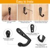 QINGHEC 30 Pcs Small Wall Mounted Coat Hook Key Hooks