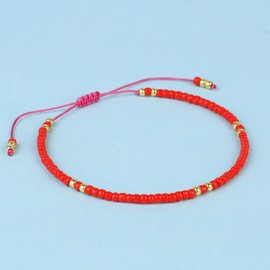 C·QUAN CHI Simple Solid Color Beaded Braided Strand Bracelets Fashion Stacking Wrap Bracelets Women Friendship Bracelets Jewelry （05B）