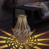 Garden Decoration Lantern Solar Lantern with Bamboo Mesh for Hanging