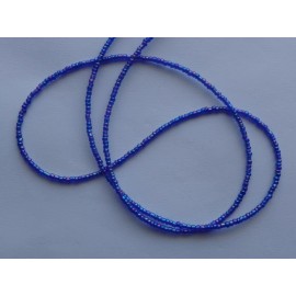 Handmade IRIDESCENT SEED BEADS FLOWERS EYEGLASSES HOLDER CHAIN NECKLACE LOBSTER CLASPS