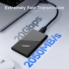 fanxiang External SSD 500GB Hard Drive Up to 2000MB/s, USB 3.2 Gen.2x2 Type C, Professional External SSD, Reliable Storage for Desktops, Laptops, PC, XS Windows PS2000W