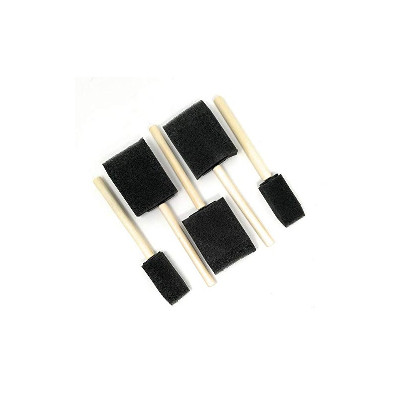 Foam Brush Sponge Wooden Handle Paint Craft Glass Glitter Glue