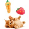 Jowxsx Strawberry Teeth Grinding Catnip Toys Funny Interactive Fruit Plush