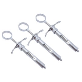 3 Pcs Dental Syringes, 1.8ml Capacity with One-Ring Design and Finger Rests – Syringe for Precise Control and Comfort, 1.8cc Aspirating Injector