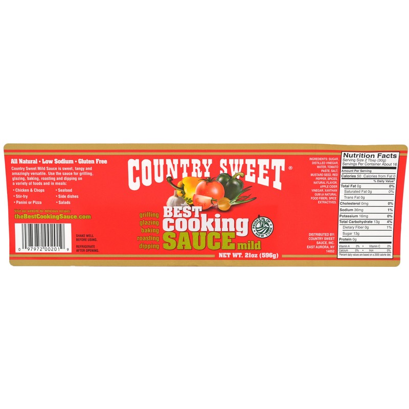 Country Sweet Sauce - Premium Cooking and Finishing Sauce (Mild,