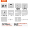 VEVOR Ceiling Curtain Track Set, 17.7 FT/5.4 Meter, Sliding Ceiling