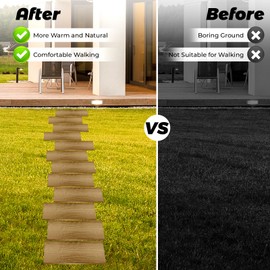 2 PCS Pavement Molds, Wooden Pavers Big Precast DIY Path Maker, Large Hand Concrete Molds - Paving Stone Molds Brick Mold Road Concrete Mould for Creating Sidewalks Paths Patios Picnic Areas