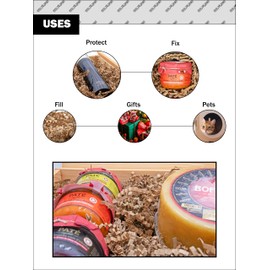 YOTEI SPIRIT® 150g Geschreddertes Kraft Papier für Geschenkbox – Füllmaterial für Pakete, Körbe, Boxen und Verpackungen - Schutz und Dekoration (150g, Kraft)