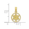 Unbranded 10k Yellow Gold Star of David in Circle Frame