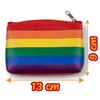 MIJOMA Rainbow Stripe Mini Purse Pride Faux Leather 13x9cm Zip